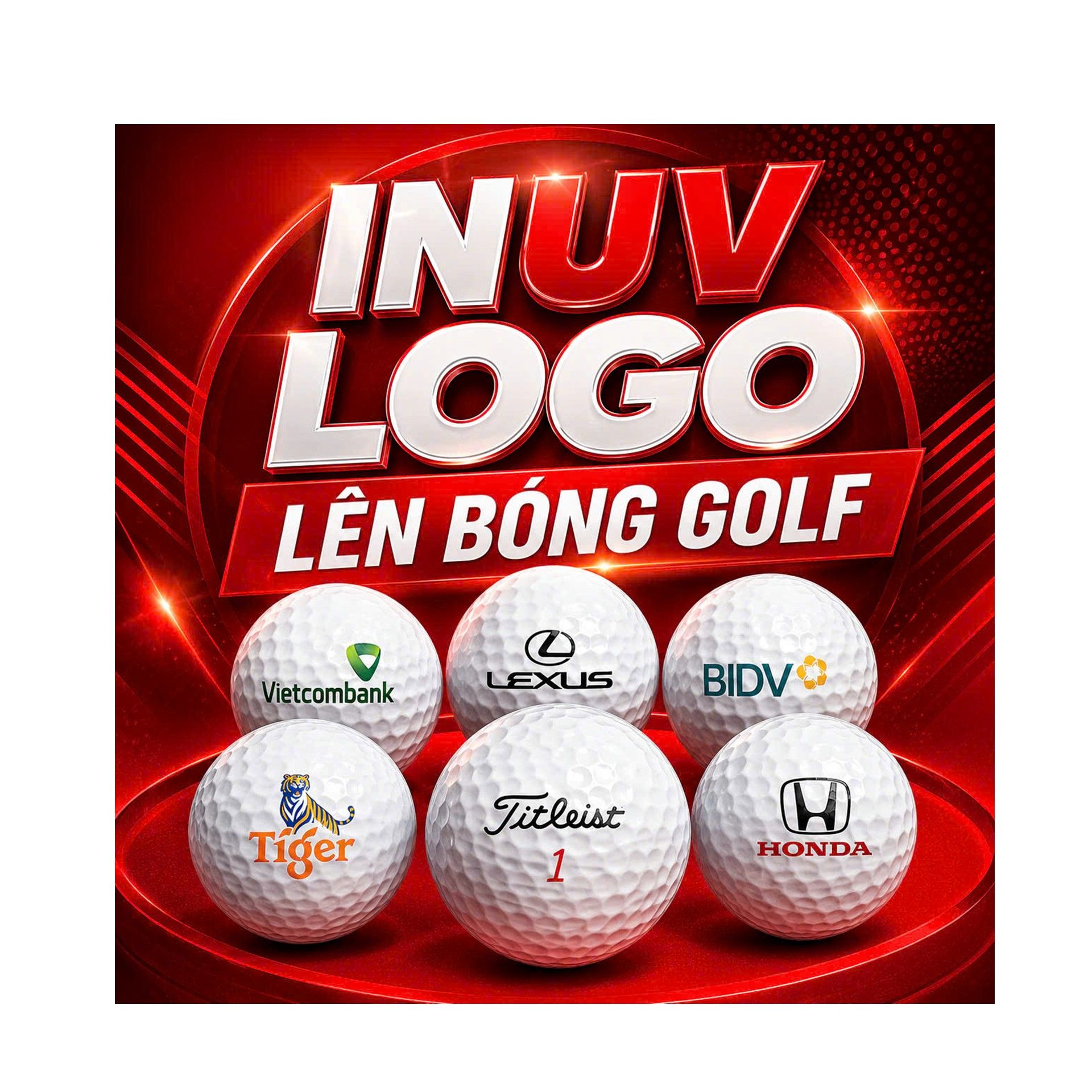In bóng golf UV